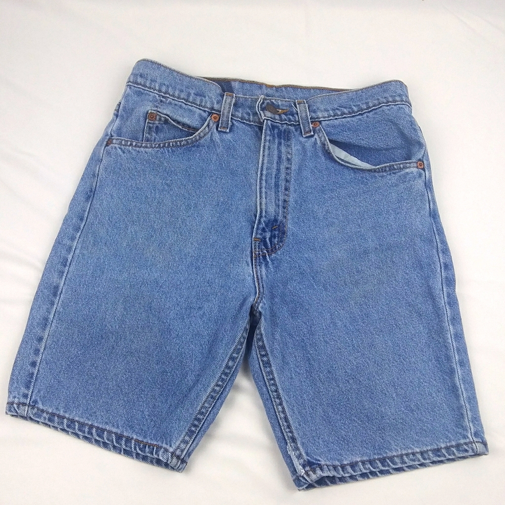 Levis 505 Mens Denim Shorts Orange Tab Size 30